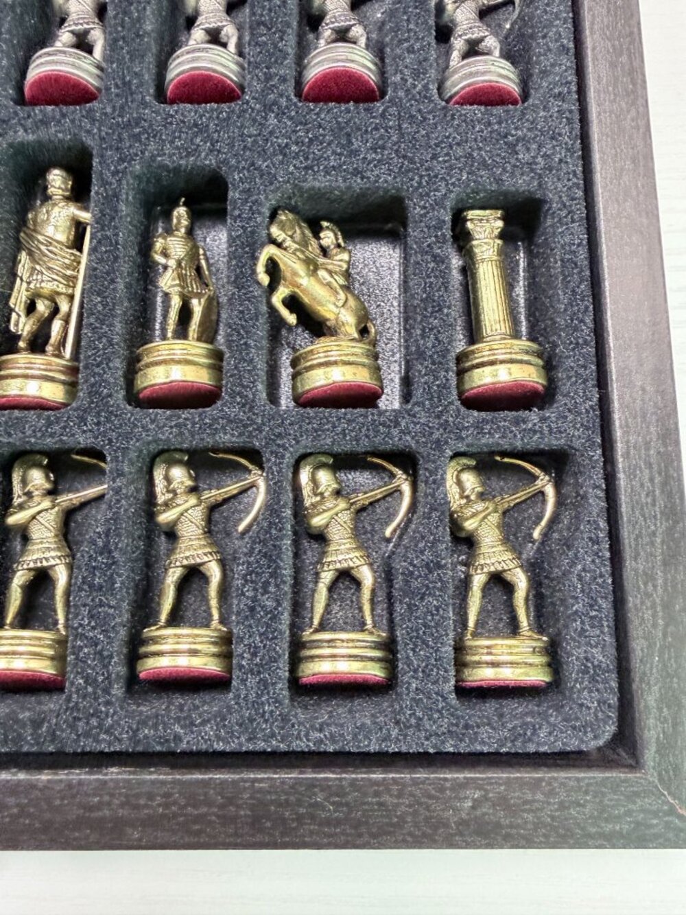 Manopoulos Chess Set Greek Mythology Archer Blue Complete Handcrafted - Picture 15 of 16